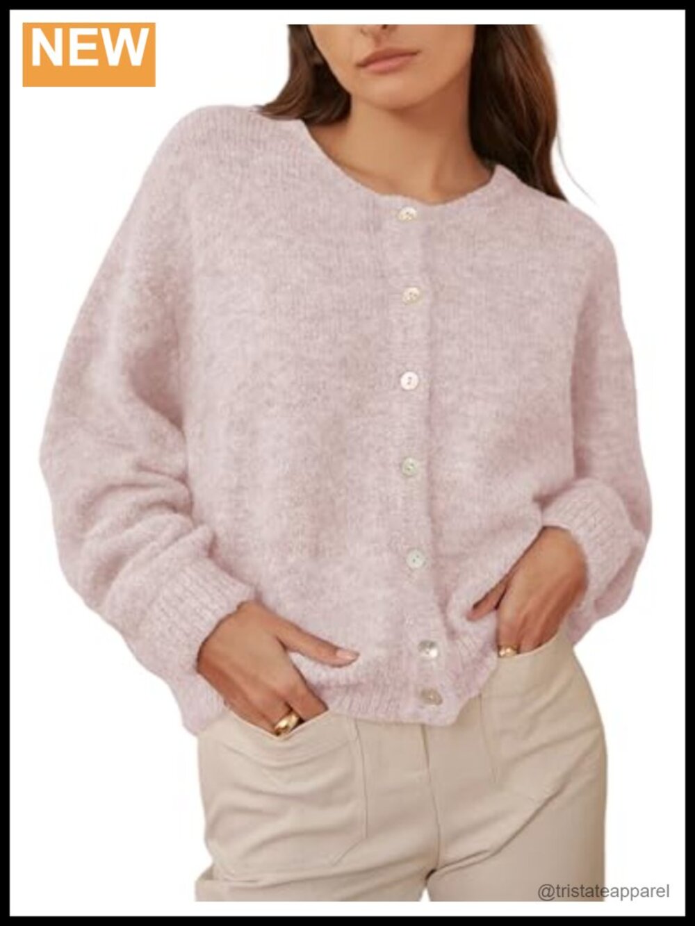 Women's Cardigan Sweater Button Down Long Sleeve Chunky Knit